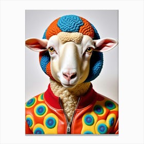 Anthropomorphic Ram In A Hat and a Jacket Canvas Print