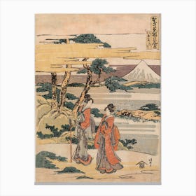 A Scene From The Story Kanadeho Chushingura, Katsushika Hokusai Canvas Print