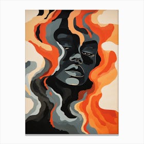 Woman In Flames Canvas Print