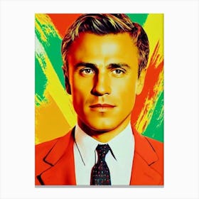 Christoph Waltz Colourful Pop Movies Art Movies Canvas Print