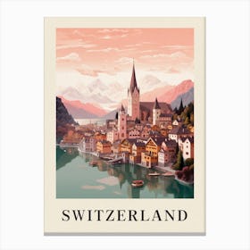 Vintage Travel Poster Switzerland 4 Canvas Print