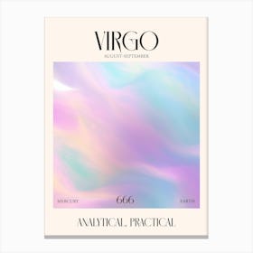Virgo 1 Zodiac Sign Canvas Print