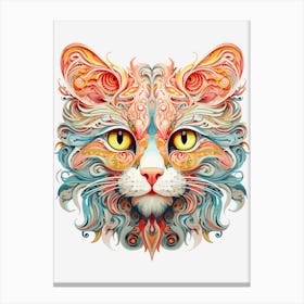 Psychedelic Cat pet day Canvas Print