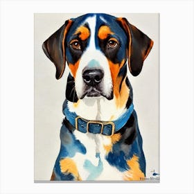 Bluetick Coonhound 5 Watercolour dog Canvas Print