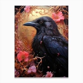 Crow Art Canvas Print