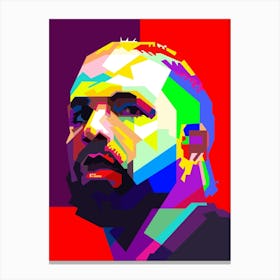 Drake pop art WPAP style illustration, whose full name is Aubrey Drake Graham, is a Canadian rapper, singer, songwriter, actor, and entrepreneur. He's one of the most influential and successful artists in modern music. Canvas Print