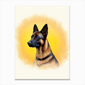 Belgian Malinois Illustration dog Canvas Print