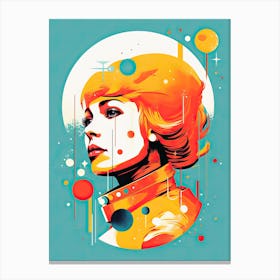 Girl In Space Canvas Print