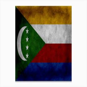 Comoros Flag Texture Canvas Print