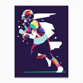 American Football Pop Art 3 Canvas Print