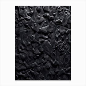 Black Art Textured 13 Canvas Print