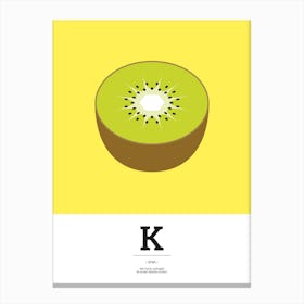 The Food Alphabet – K Canvas Print