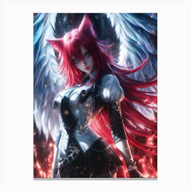 Anime Girl With Wings Canvas Print