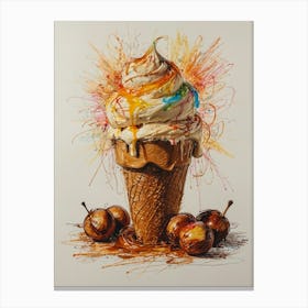 Ice Cream Cone 46 Canvas Print