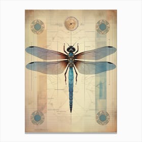 Dragonfly Geometric 9 Canvas Print