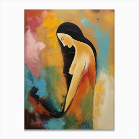 Woman With Long Hair 7 Canvas Print