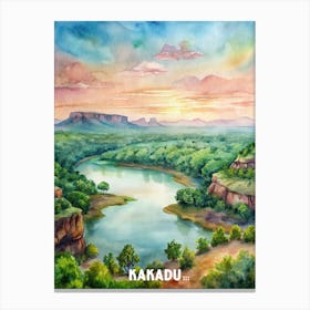 Kakadu National Park watercolor painting Canvas Print