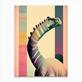 Diplodocus Pastel Dinosaur Canvas Print