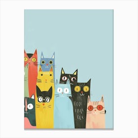 Group Of Cats 5 Canvas Print