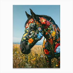 Painted Horse portrait Canvas Print