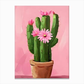 Pink Cactus 1 Canvas Print