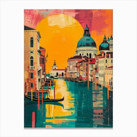 Abstract Venice poster illustration 11 Canvas Print