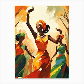 African Dancers Canvas Print