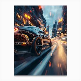 Speed Car In The City 1 Canvas Print