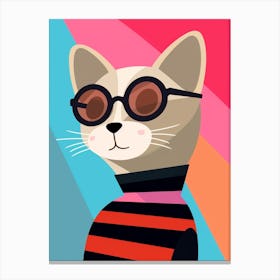 Little Puma 2 Wearing Sunglasses Canvas Print