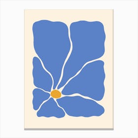 Abstract Flower 03 - Blue Canvas Print