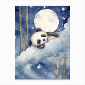 Baby Panda Cub 2 Sleeping In The Clouds Canvas Print