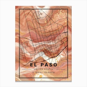 El Paso Map Canvas Print
