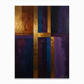 Cross Of Gold And Purple Canvas Print