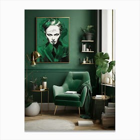Emerald Green art print Canvas Print