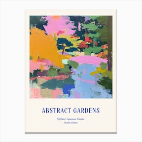 Colourful Gardens Portland Japanese Garden Usa 4 Blue Poster Canvas Print