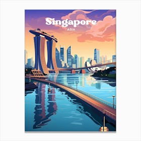 Singapore Luxury Modern Travel Art Canvas Print