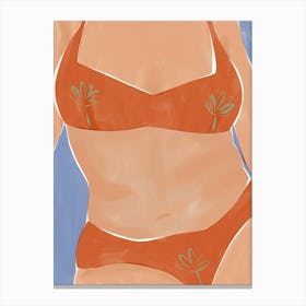 Orange Bikini Canvas Print