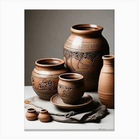 Mugs And Pots Canvas Print