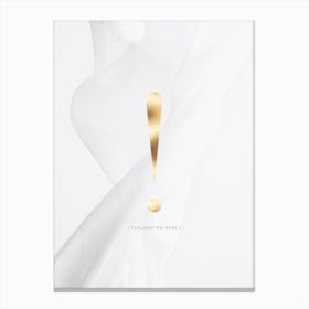 Exclamation Mark Gold Canvas Print