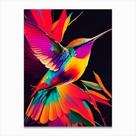 Fiery Throated Hummingbird Andy Warhol Inspired 2 Canvas Print