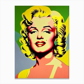 Marilyn Monroe Colourful Pop Movies Art Movies Canvas Print