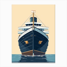 Titanic Ship Modern Minimalist Illustration 3 Canvas Print