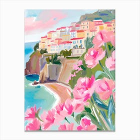 Amalfi Coast Floral Print 2 Canvas Print