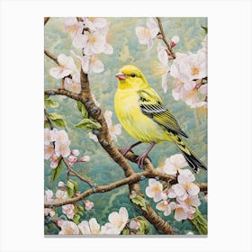 Ohara Koson Inspired Bird Painting American Goldfinch 3 Canvas Print