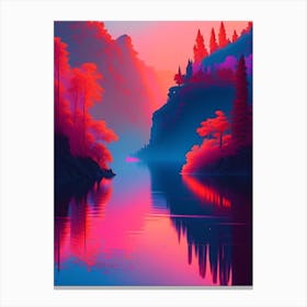 The Plitvice Lakes Dreamy Sunset 3 Canvas Print