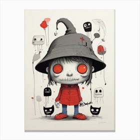 Spooky Little Witch Canvas Print