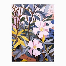 Periwinkle 2 Flower Painting Canvas Print