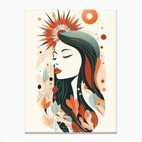 Woman'S Head Canvas Print