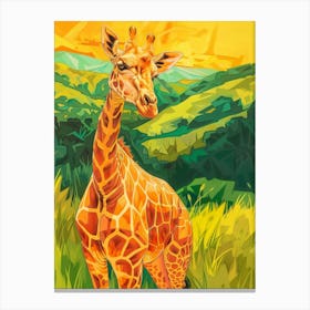 Giraffe Painting Canvas Print