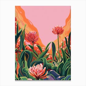 Boho Wildflower Painting Ramps Allium 2 Canvas Print